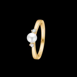 CROWN TRINITY W/PEARL RING