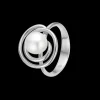 SWIRL W PEARL RING